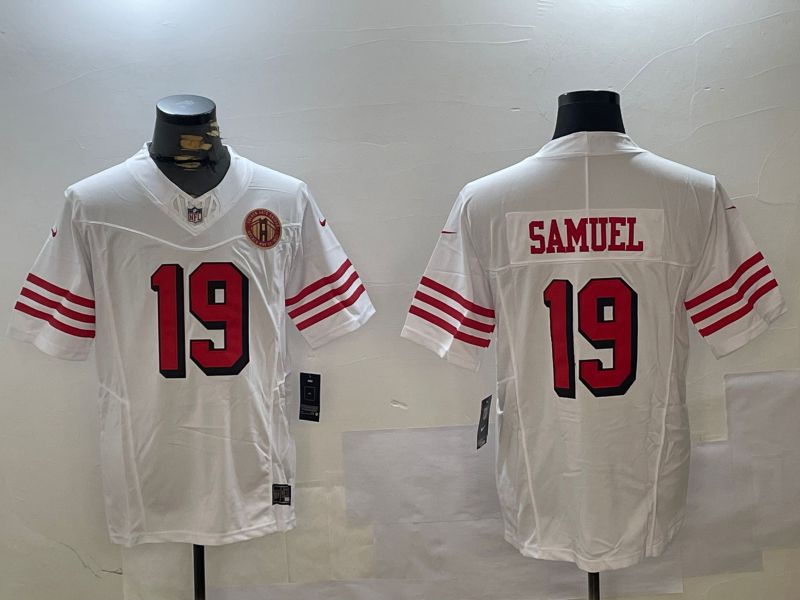 Men San Francisco 49ers #19 Samuel White three generations 2024 Nike Limited NFL Jersey style 4->->